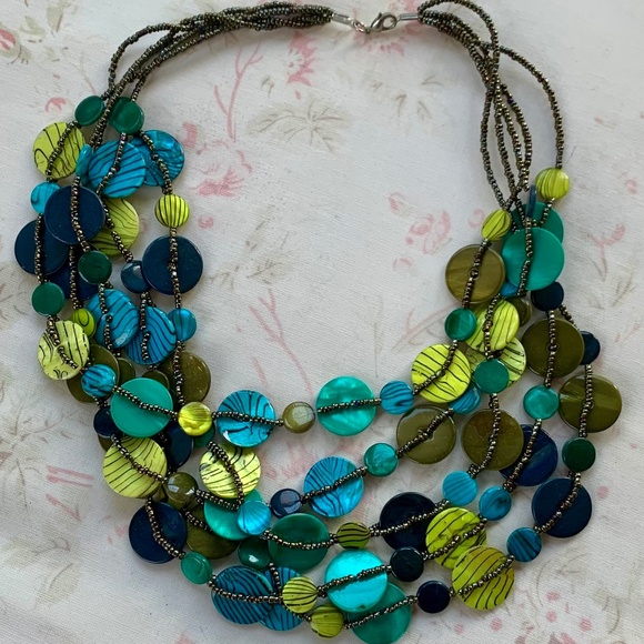 Jewelry - Blue Green Statement Necklace
